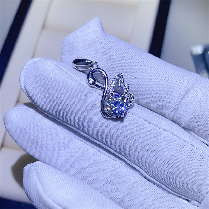 Moissanite Ring & Pendant Collection – U Shape Halo Ring, Swan, Clover and Solitaire Pendant Styles