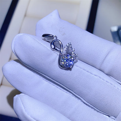 Moissanite Ring & Pendant Collection – U Shape Halo Ring, Swan, Clover and Solitaire Pendant Styles