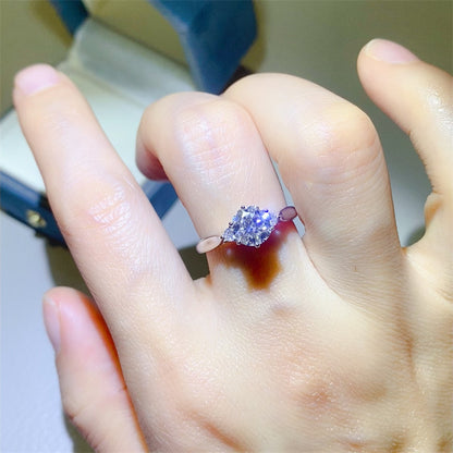 Butterfly Moissanite Ring for Women, Solitaire Engagement Ring, 1 Carat 2 Carat 3 Carat Promise Ring