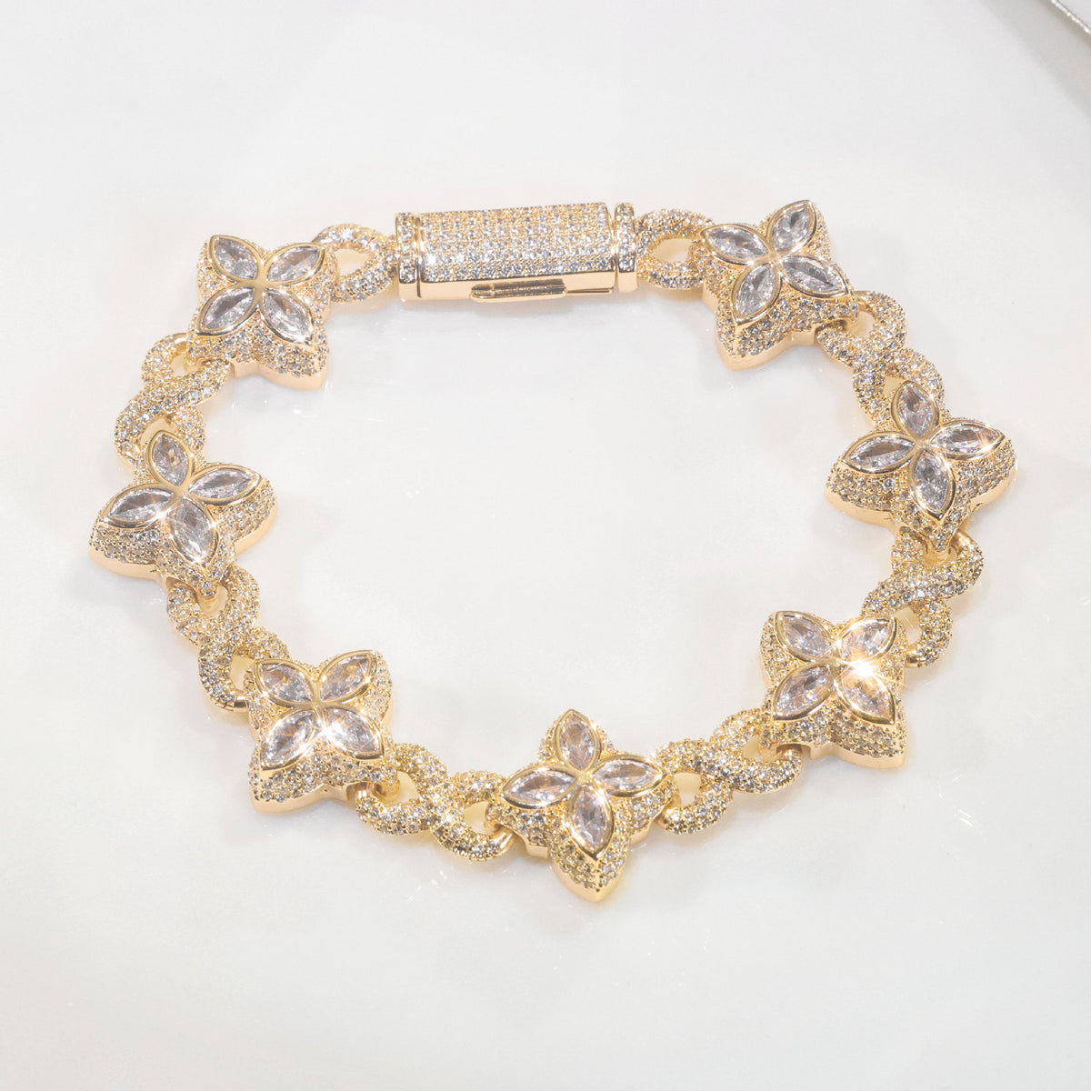 Clover and Infinity CZ Link Copper Necklace or Bracelet - CHA295 product image