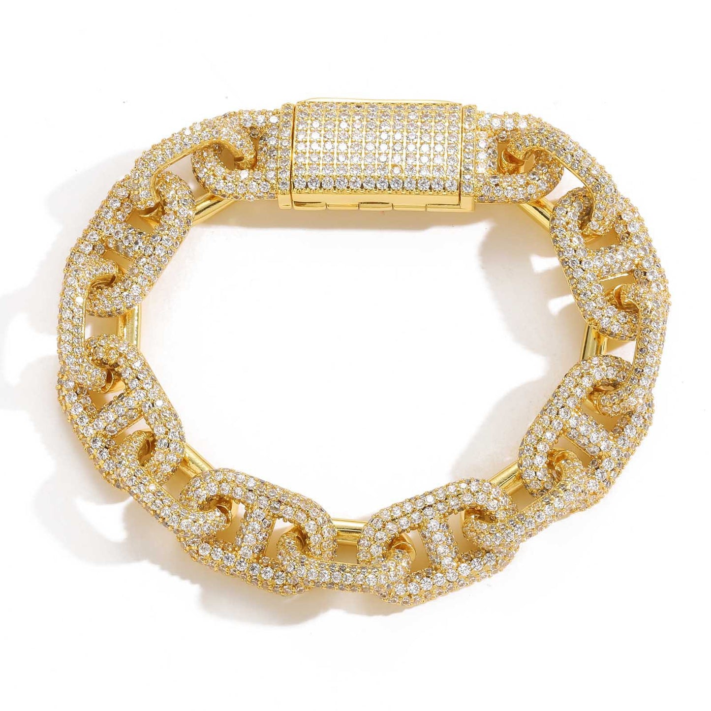 Hip Hop Cuban Link Copper Jewelry Piece for Men