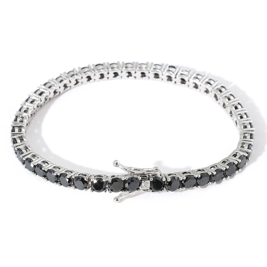 Hip Hop Light Luxury Tennis Chain Cubic Zirconia Bracelet for Men
