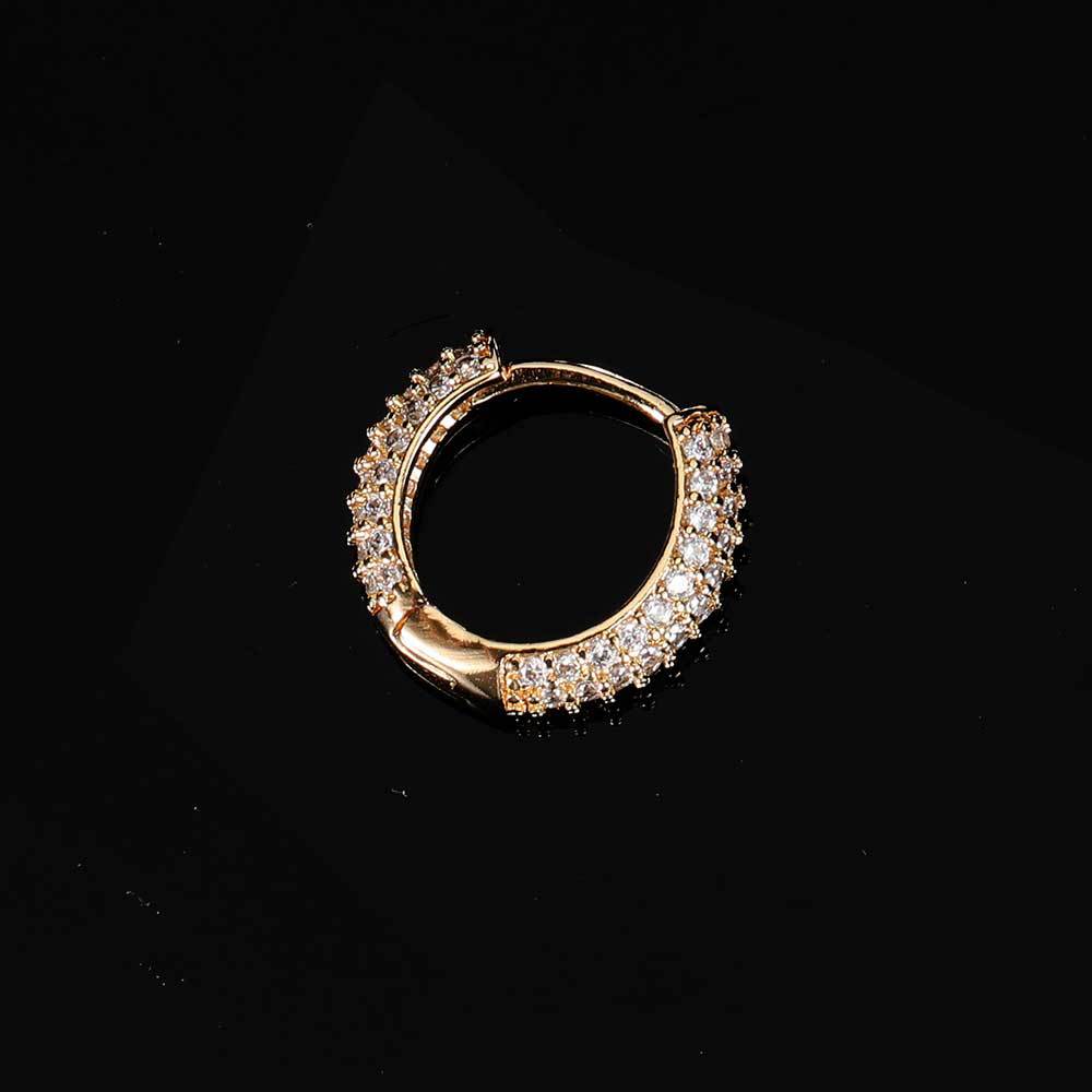 Pave CZ Hoop Copper Earrings in Selectable Colors and Sizes - EAR002 product image