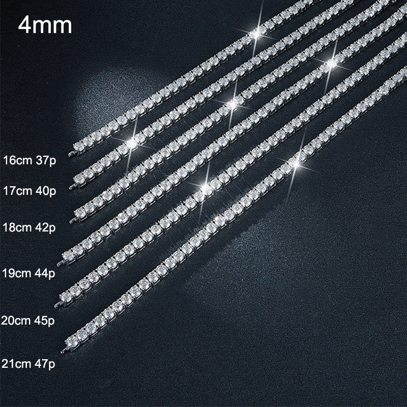 Classic Four-Prong VVS Moissanite Tennis Bracelet in 925 Silver product image