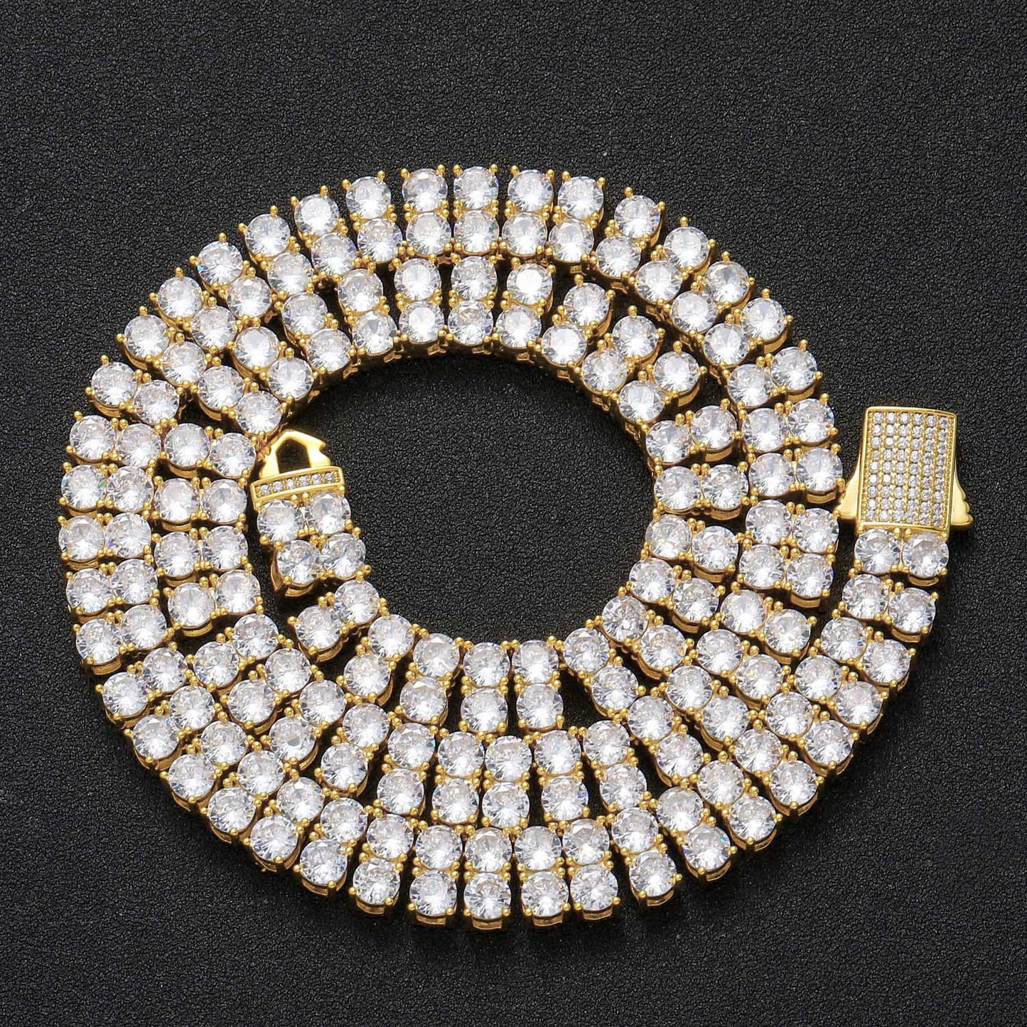 Hip Hop Tennis Chain Cubic Zirconia Necklace for Men and Women