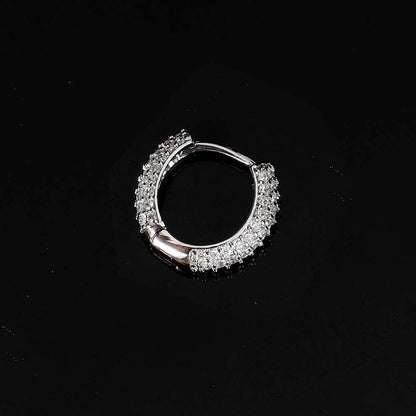 Pave CZ Hoop Copper Earrings in Selectable Colors and Sizes - EAR002