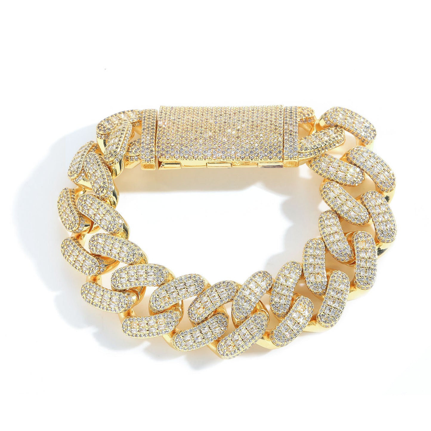 Hip Hop Cuban Link Copper Bracelet for Men
