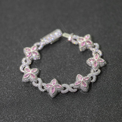 Clover and Infinity CZ Link Copper Necklace or Bracelet - CHA295