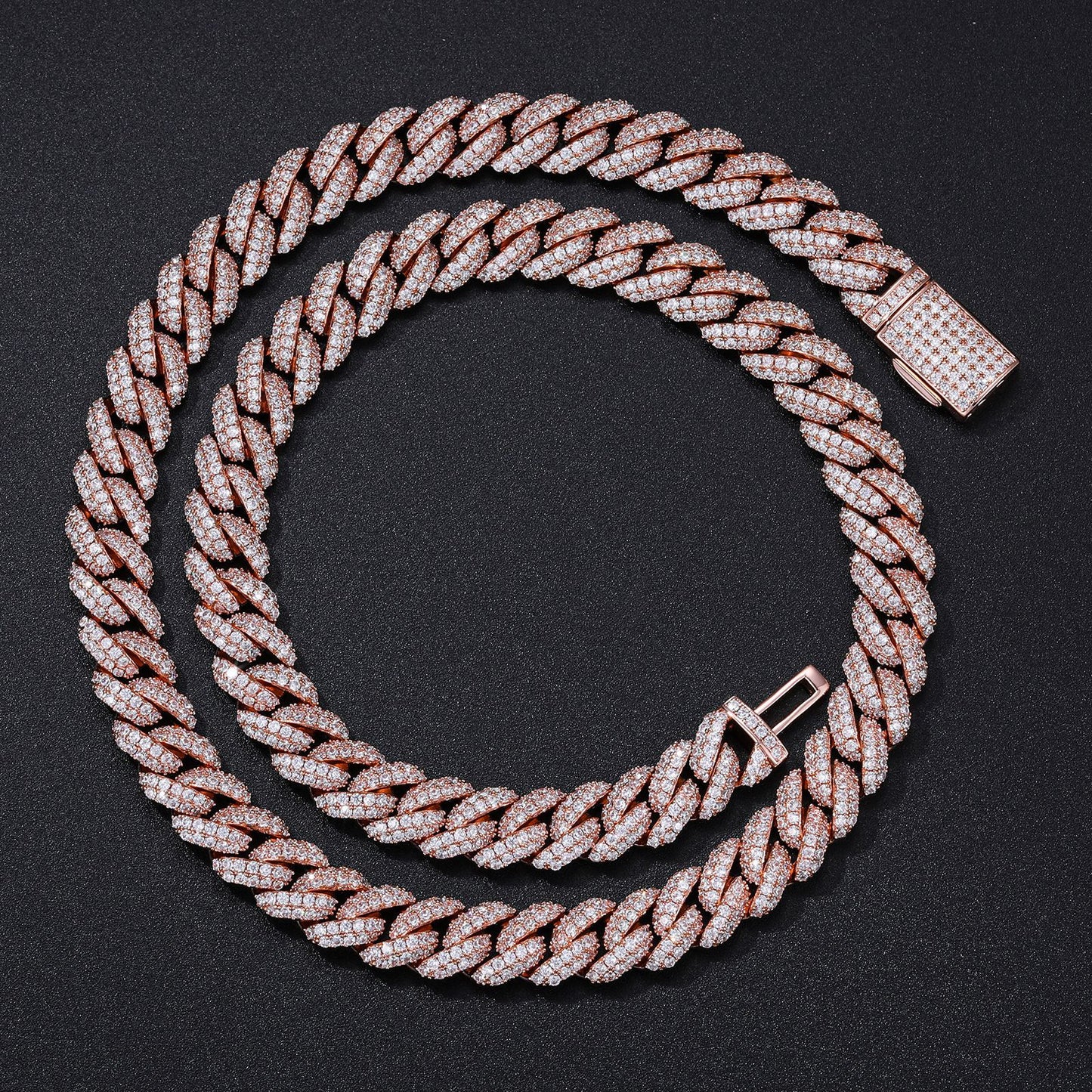 Iced Out Cuban Link Chain and Bracelet Set with Cubic Zirconia for Men and Women product image