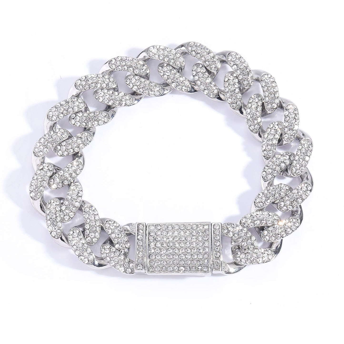 Hip Hop Letter Cuban Link Alloy Pendant Necklace for Men