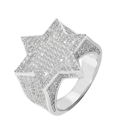 Hip Hop Minimalist Fashion Cubic Zirconia Ring for Men