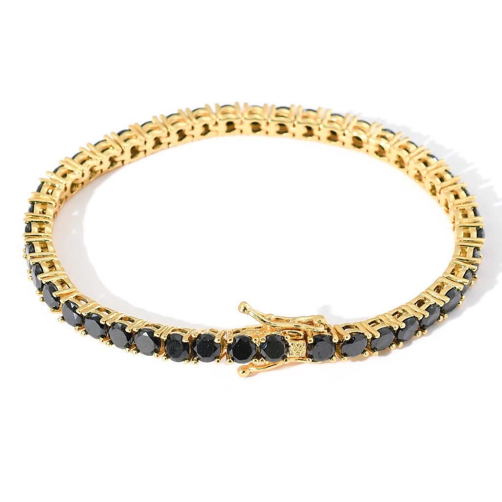 Hip Hop Light Luxury Tennis Chain Cubic Zirconia Bracelet for Men