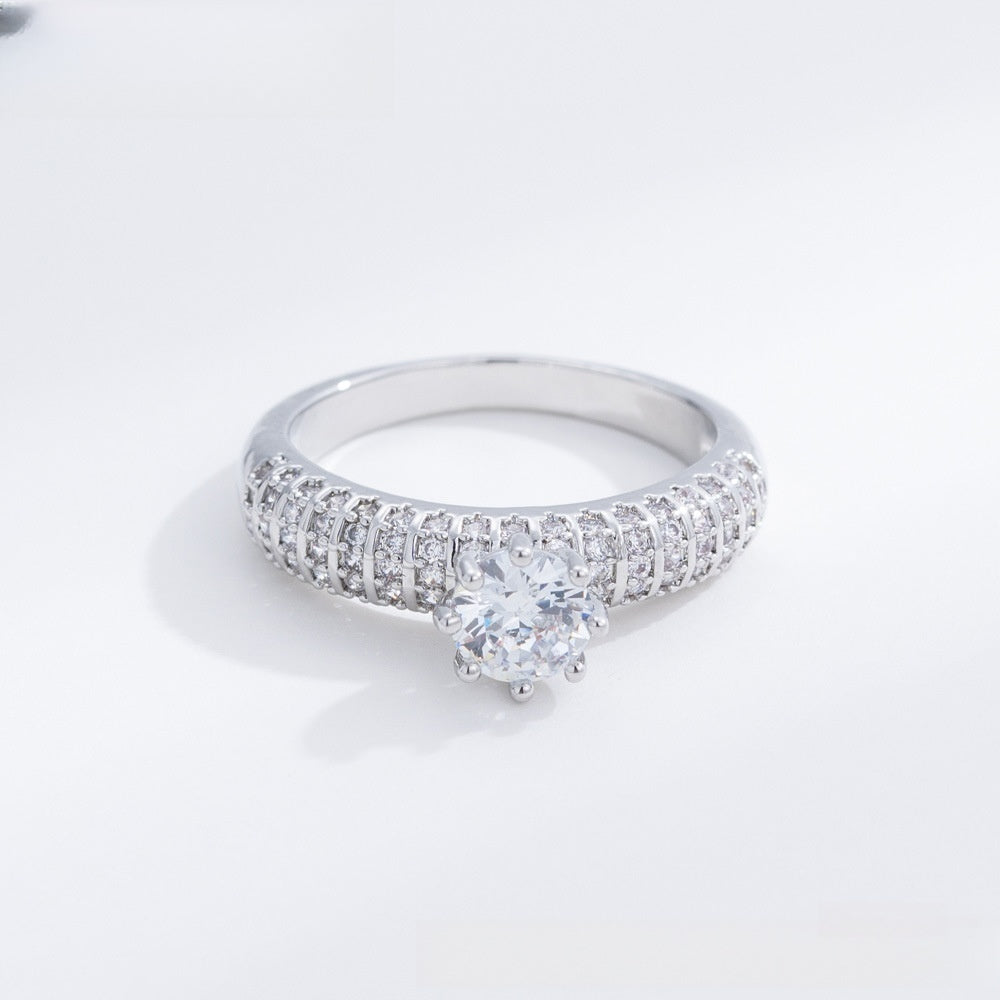 Round Solitaire Minimalist Ring for Women product image