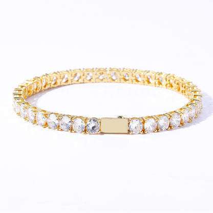 Light Luxury Minimalist Tennis Chain Copper Bracelet for Men