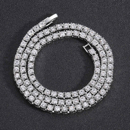 Hip Hop Tennis Chain Alloy Necklace for Men