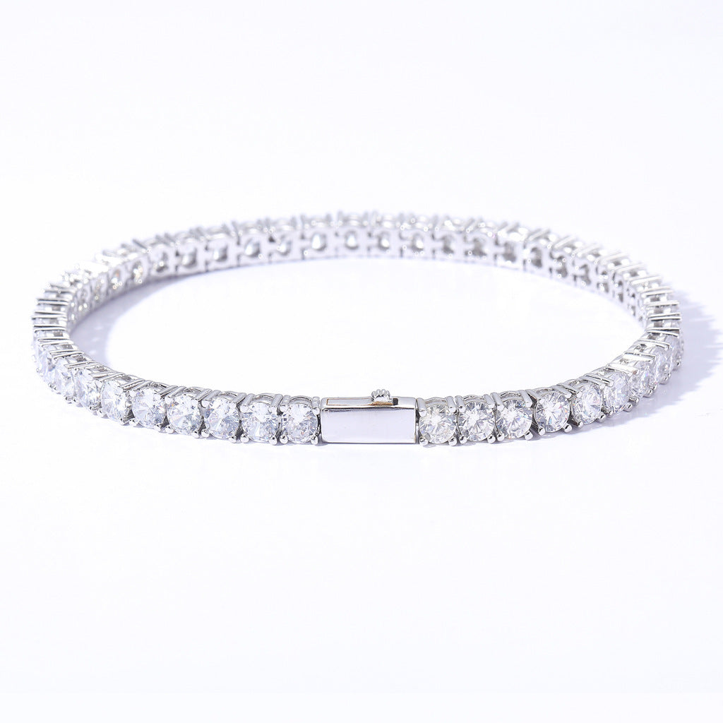 Light Luxury Minimalist Tennis Chain Copper Bracelet for Men