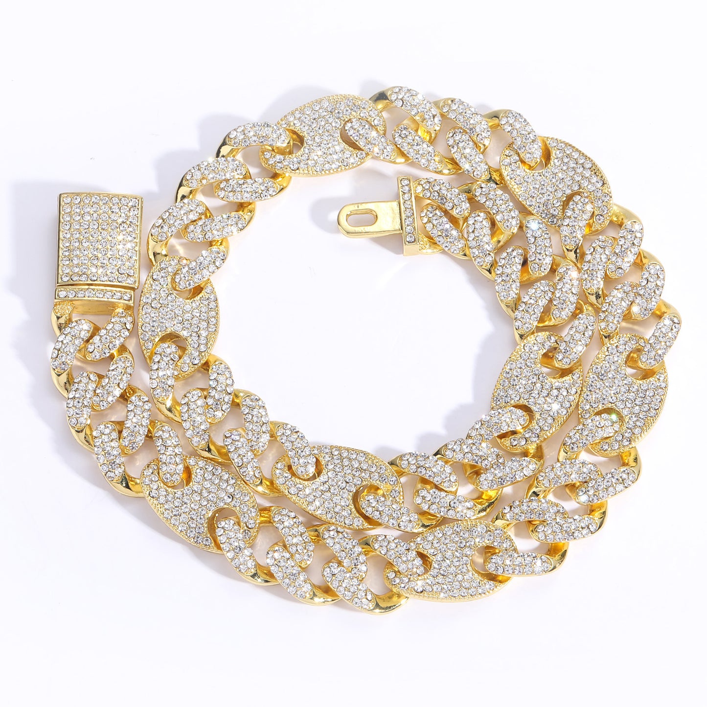 Hip Hop Cuban Link Alloy Necklace for Men