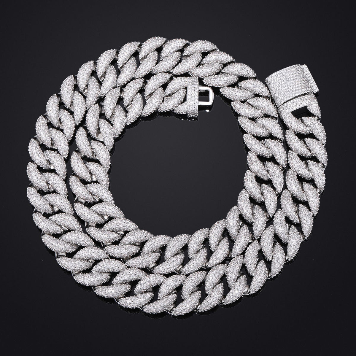 Iced Out Cuban Link Bracelet, Pavé Zircon Hip Hop Curb Chain, Unisex product image