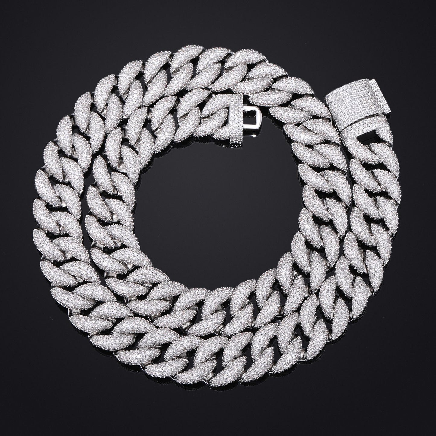 Iced Out Cuban Link Bracelet, Pavé Zircon Hip Hop Curb Chain, Unisex product image