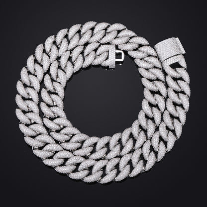 Iced Out Cuban Link Bracelet, Pavé Zircon Hip Hop Curb Chain, Unisex