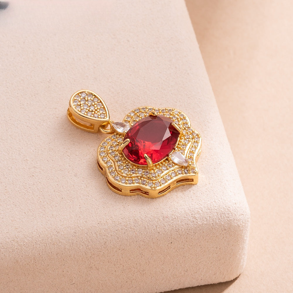 Vintage Flower Pendant Necklace for Women