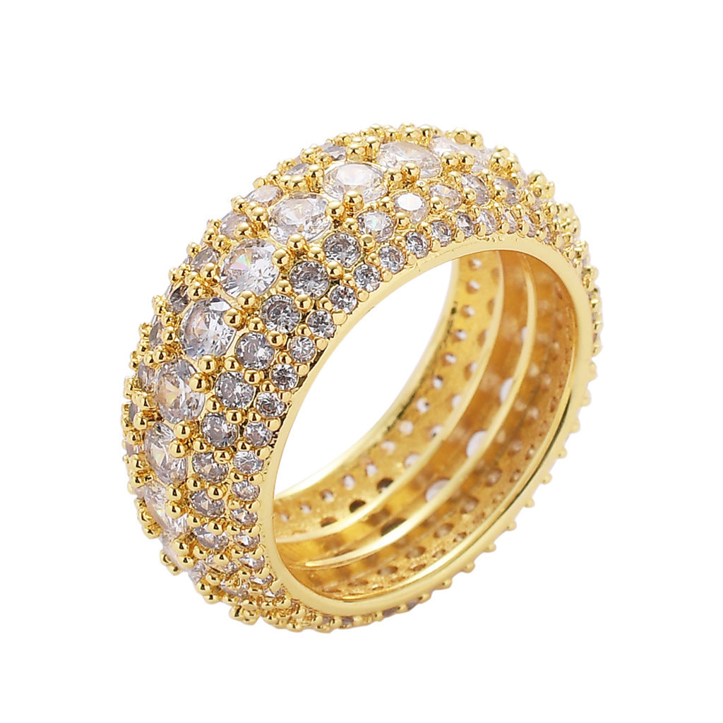 Hip Hop Fashion Cubic Zirconia Ring for Men