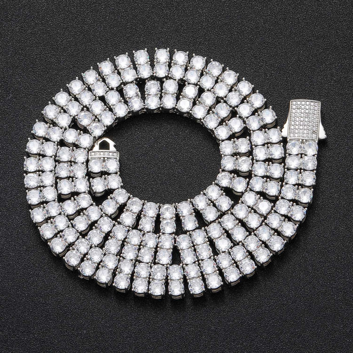 Hip Hop Tennis Chain Cubic Zirconia Necklace for Men and Women