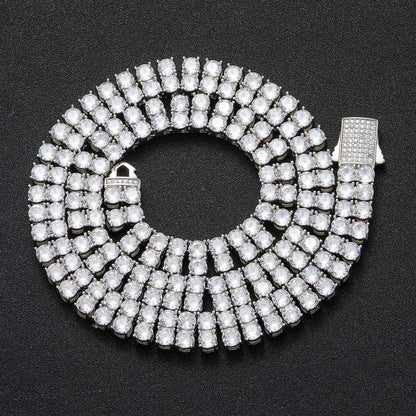 Hip Hop Tennis Chain Cubic Zirconia Necklace for Men and Women