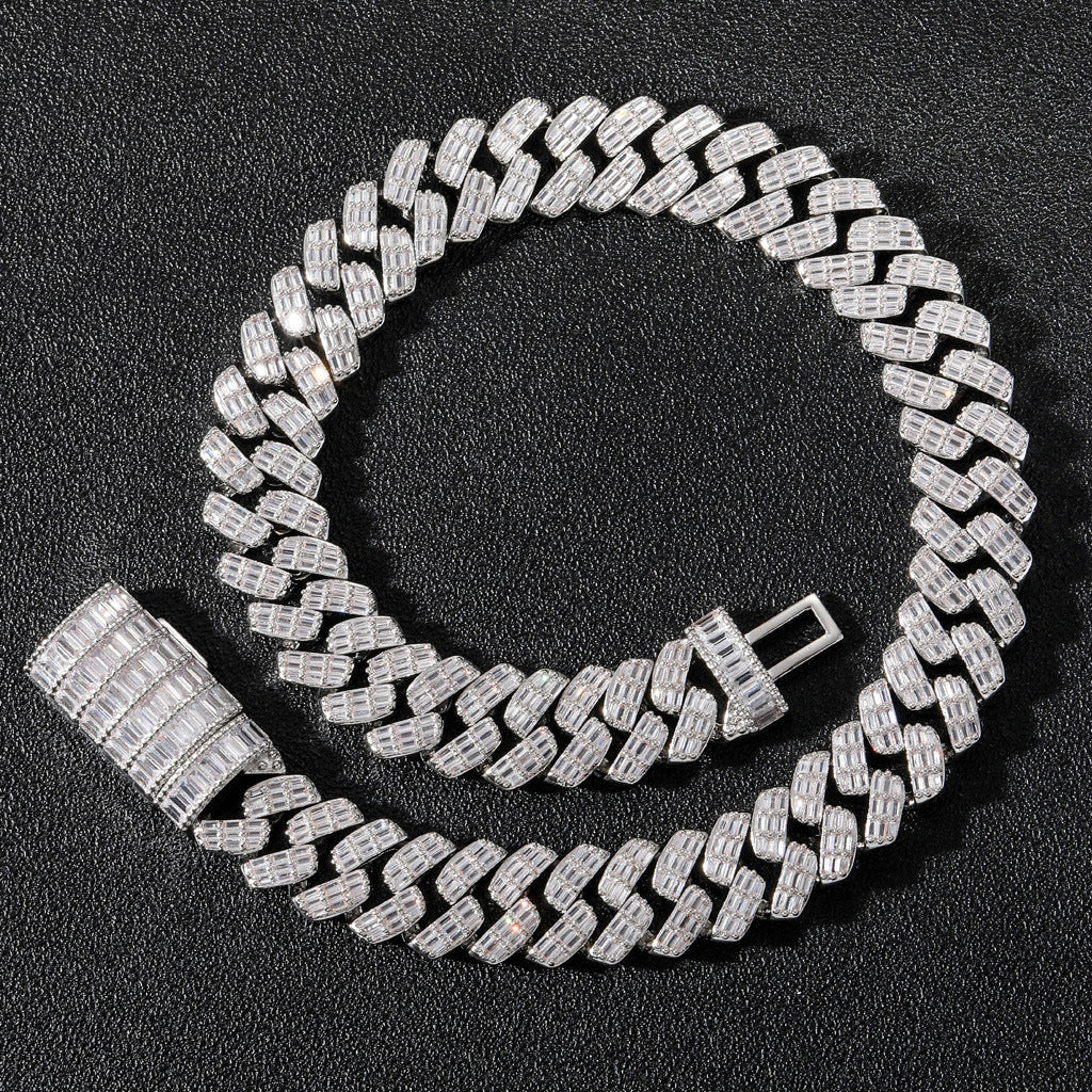 Hip Hop Light Luxury Fashion Cubic Zirconia Necklace for Men