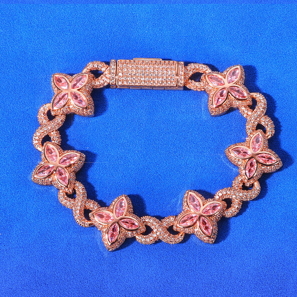 Clover and Infinity CZ Link Copper Necklace or Bracelet - CHA295 product image