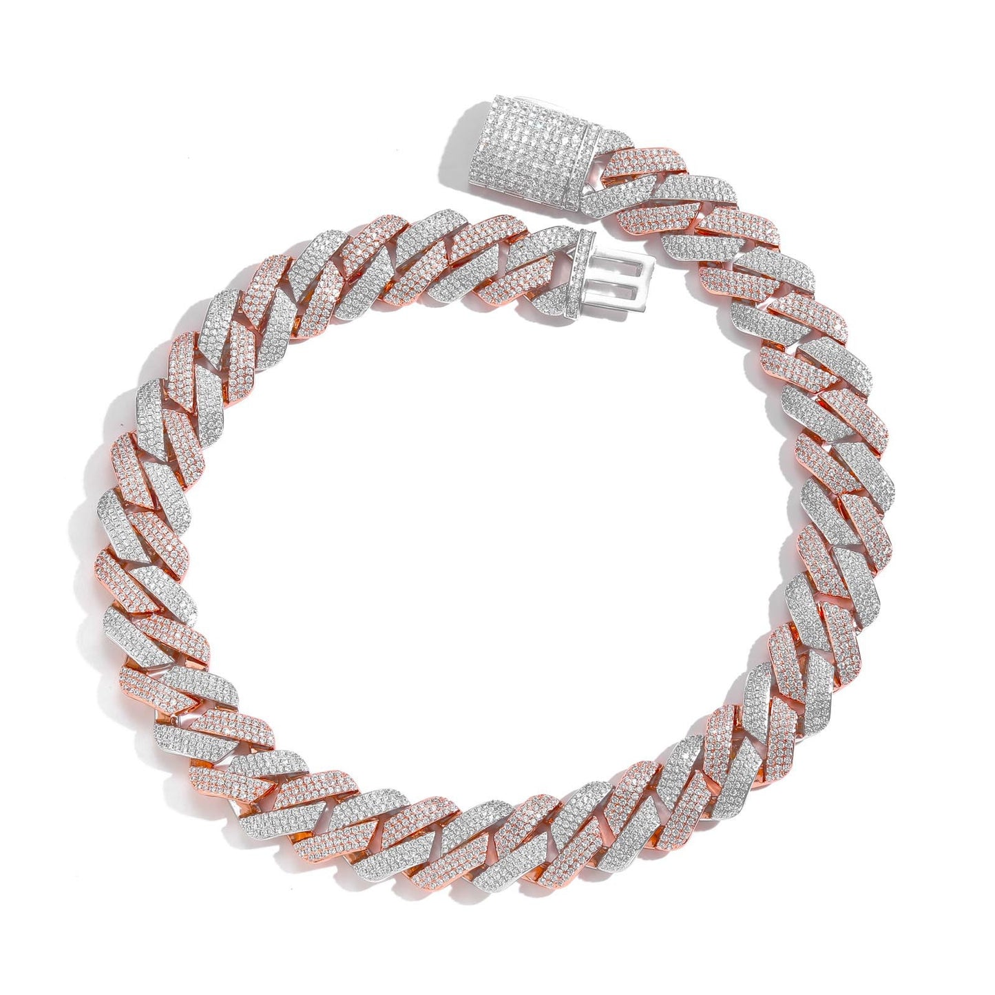 Hip Hop Cuban Link Bubble Copper Necklace for Men