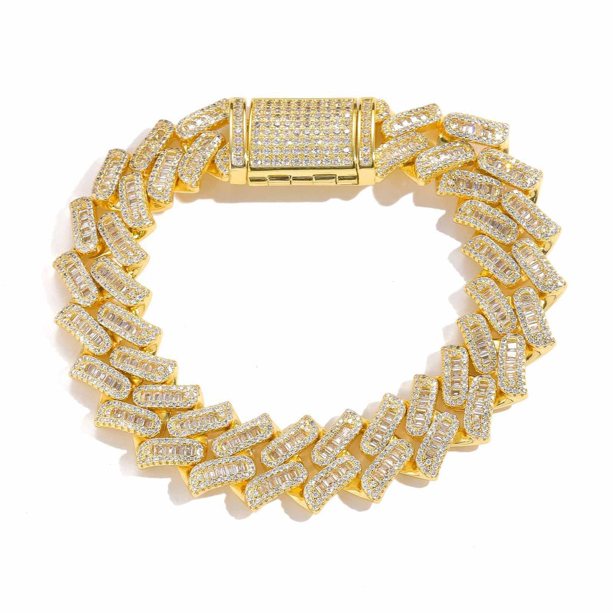 Hip Hop Cuban Link Cubic Zirconia Bracelet for Men product image