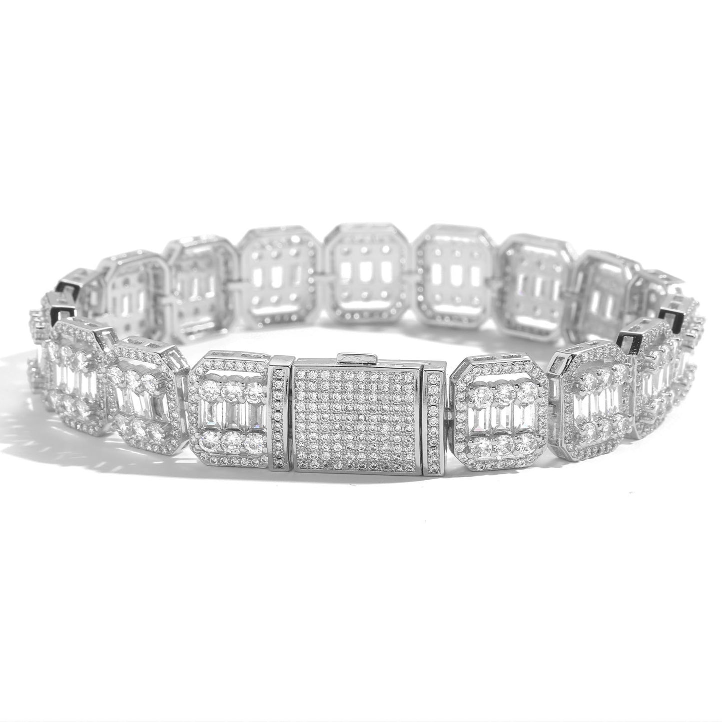 Hip Hop Cuban Link Cubic Zirconia Bracelet for Men