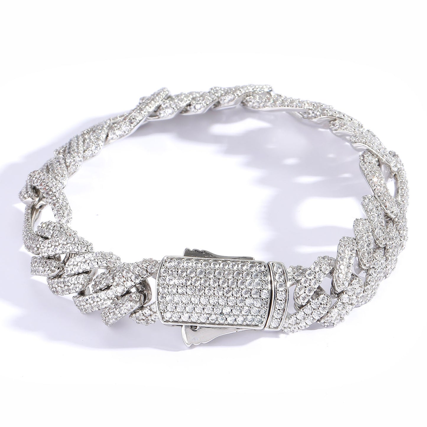 Hip Hop Cuban Link Cubic Zirconia Bracelet for Men