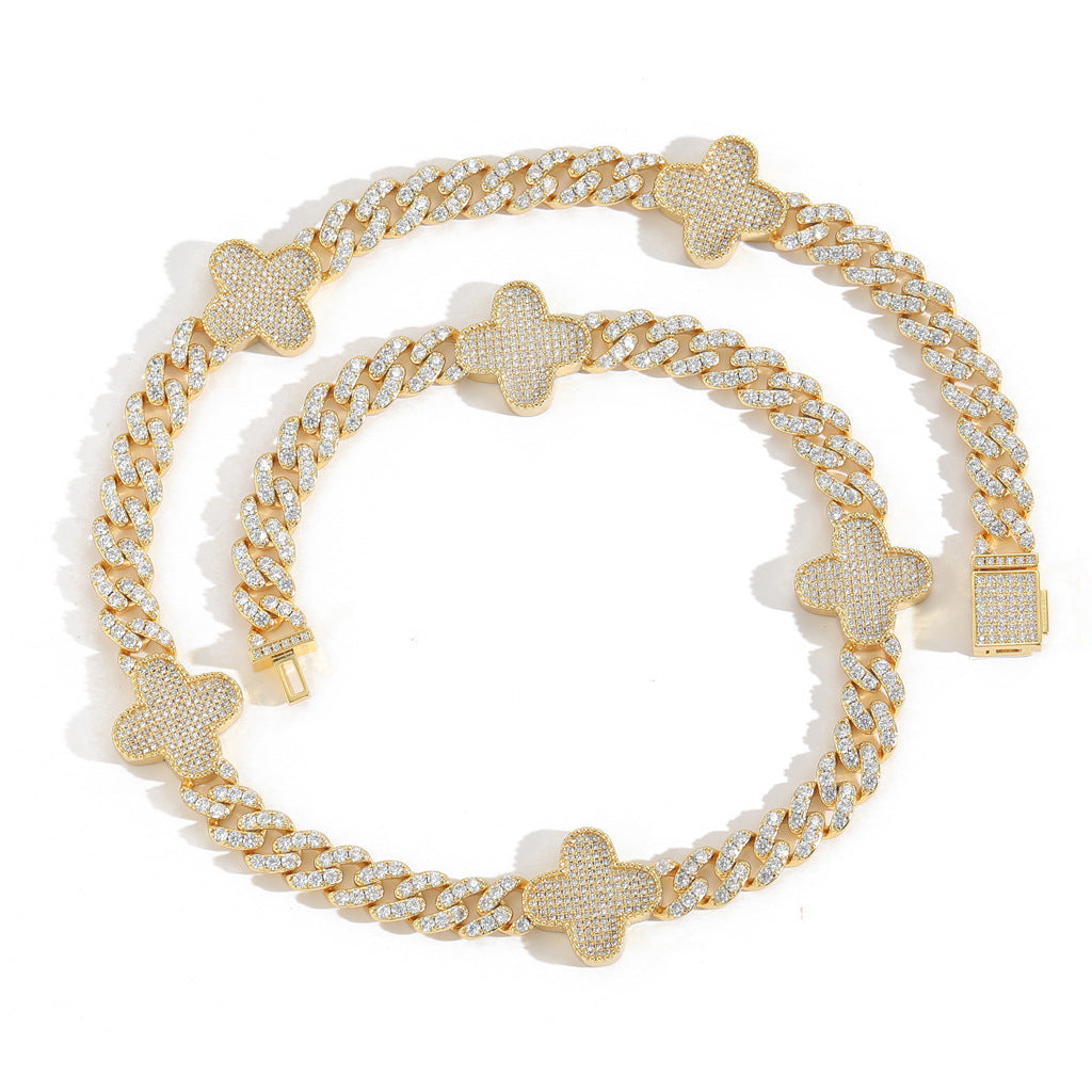Hip Hop Fashion Cubic Zirconia Necklace for Men