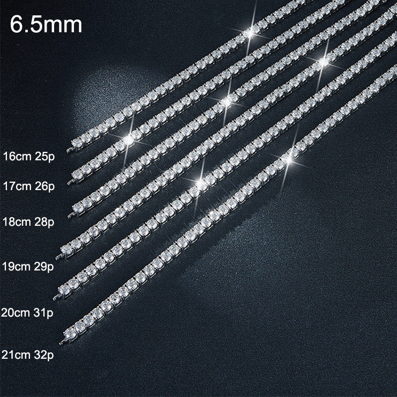 Classic Four-Prong VVS Moissanite Tennis Bracelet in 925 Silver product image