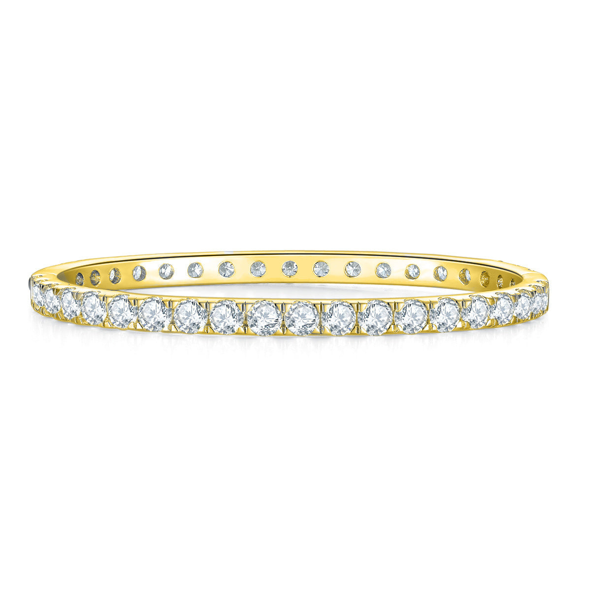 Moissanite Tennis Bracelet Bangle, Full Circle Round Stone Unisex product image