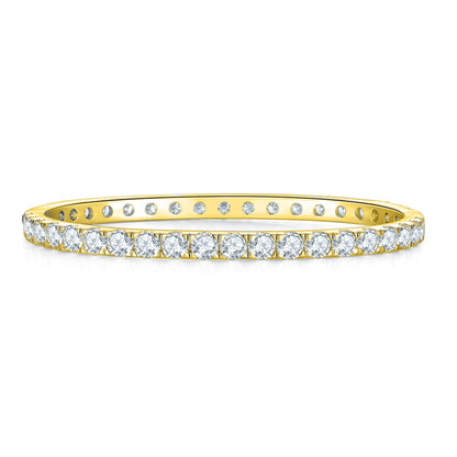 Moissanite Tennis Bracelet Bangle, Full Circle Round Stone Unisex