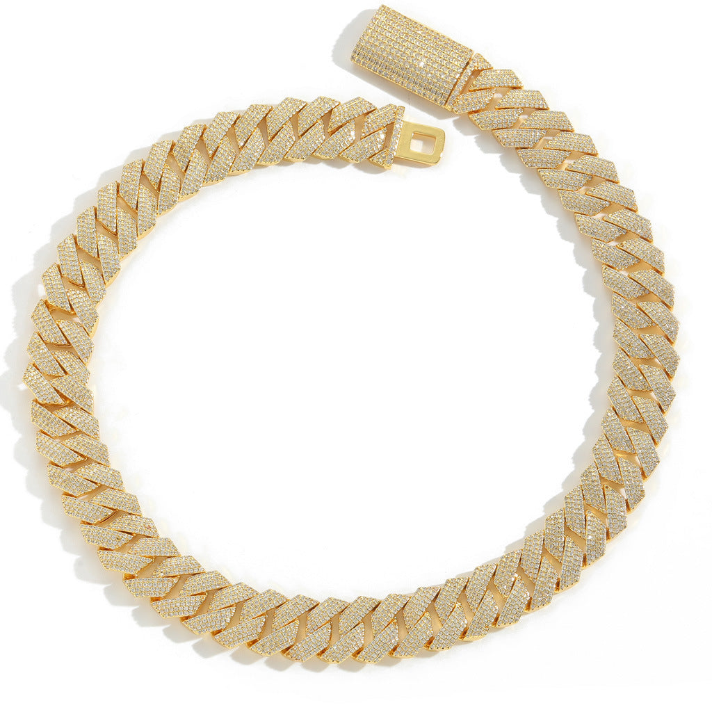 Hip Hop Vintage Cuban Link Copper Necklace for Men