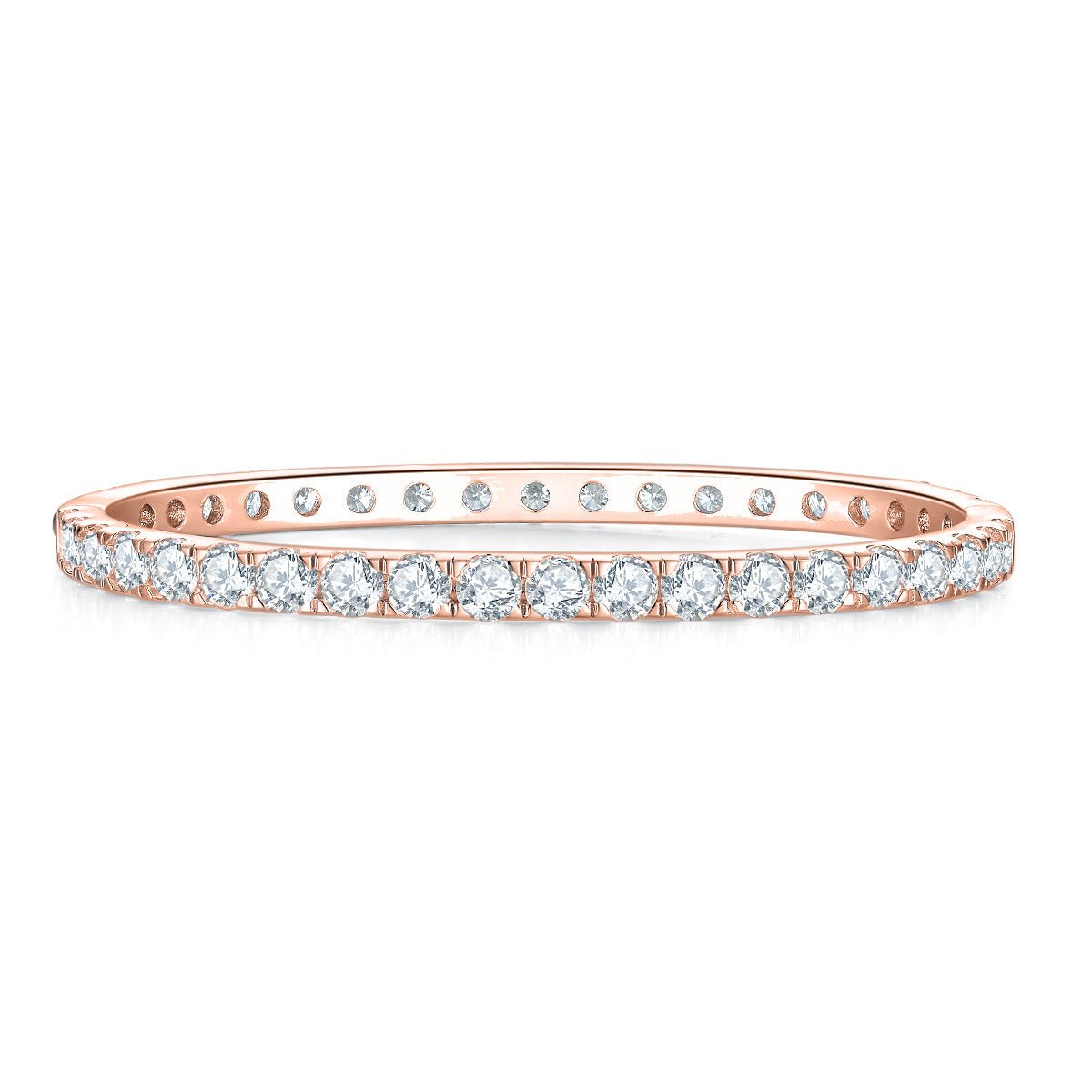 Moissanite Tennis Bracelet Bangle, Full Circle Round Stone Unisex product image