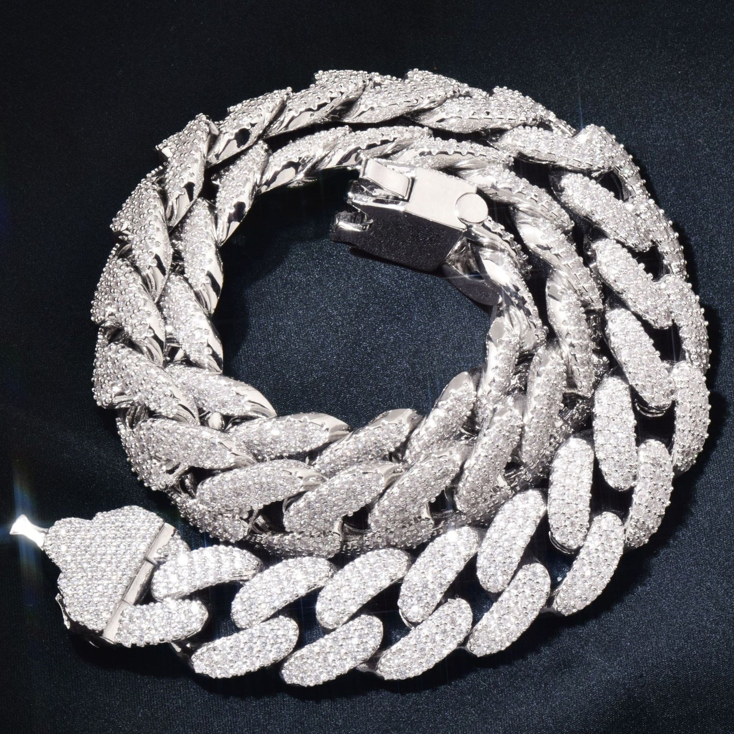 Unisex Iced Cuban Chain Statement Necklace