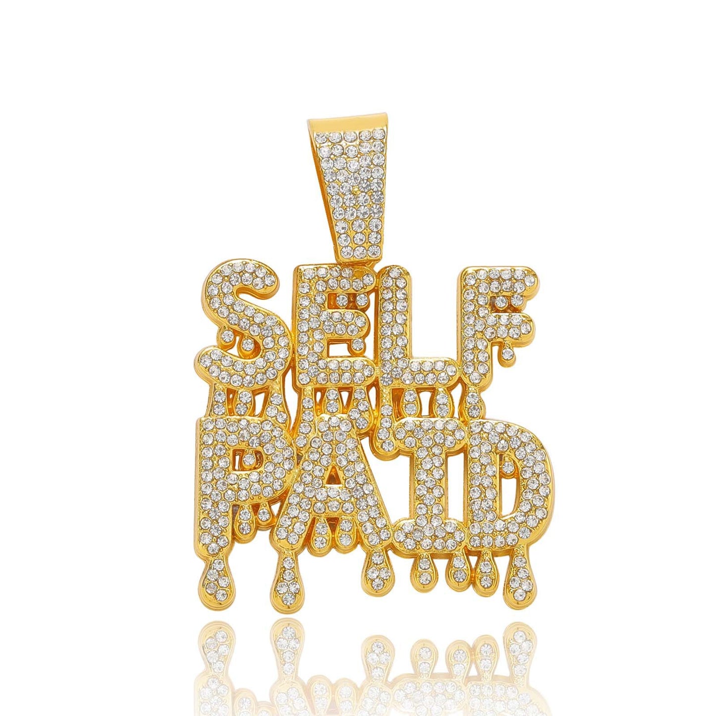 Hip Hop Letter Cubic Zirconia Pendant Necklace for Men and Women