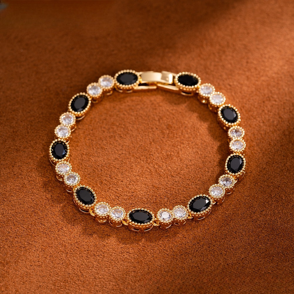 Oval Crystal Tennis Bracelet for Women Elegant Statement Everyday Jewelry