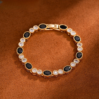 Oval Crystal Tennis Bracelet for Women Elegant Statement Everyday Jewelry