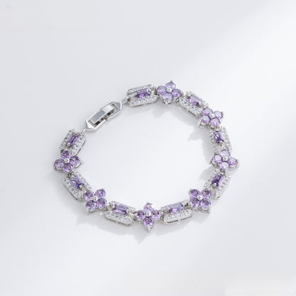 Floral Link Bracelet for Women Gift