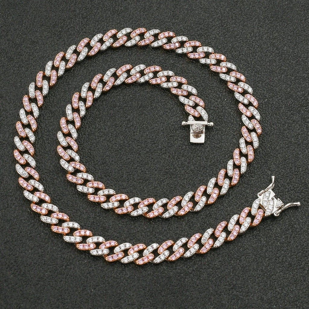 Hip Hop Cuban Link Cubic Zirconia Necklace for Men