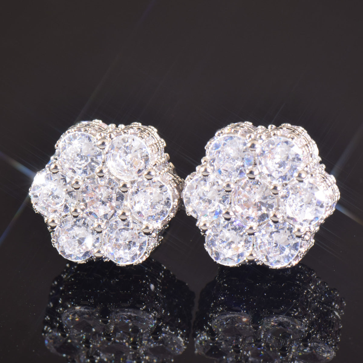 Floral Cluster Stud Earrings for Women product image