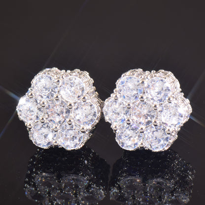 Floral Cluster Stud Earrings for Women