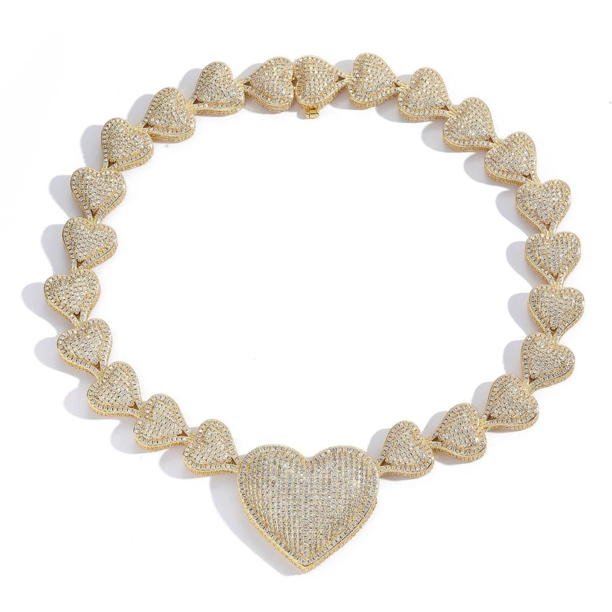 Hip Hop Heart Cubic Zirconia Necklace for Men product image