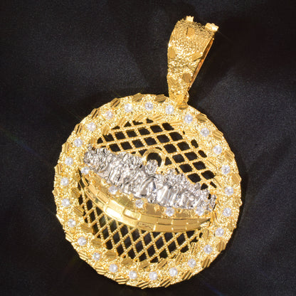 Unisex Basketball Hoop Hip Hop Pendant Necklace
